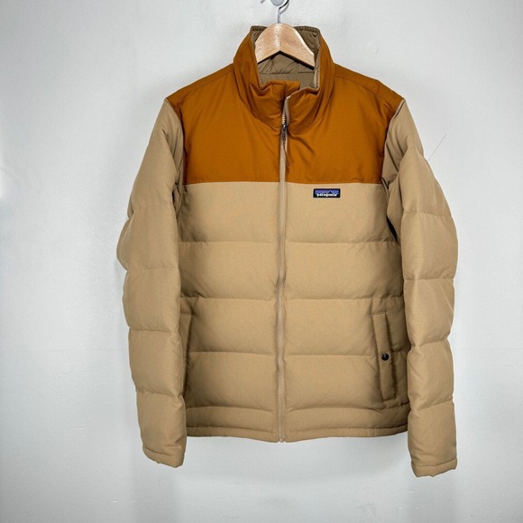 Patagonia Other - Patagonia Bivy Down Jacket Coat Men Medium Duck Down Mojave Khaki Brown